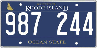 RI license plate 987244