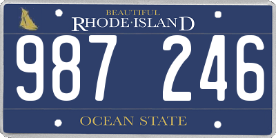 RI license plate 987246