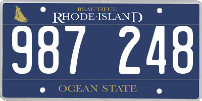 RI license plate 987248