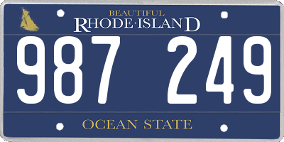 RI license plate 987249