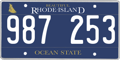 RI license plate 987253