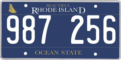 RI license plate 987256