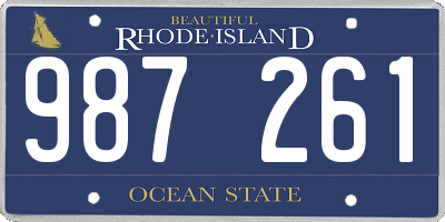 RI license plate 987261