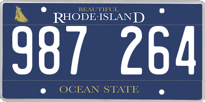 RI license plate 987264