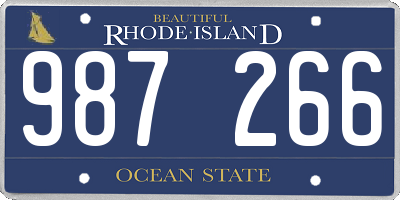 RI license plate 987266