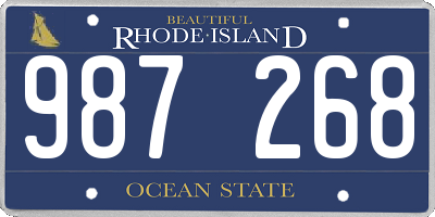 RI license plate 987268