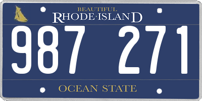 RI license plate 987271