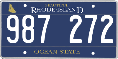 RI license plate 987272