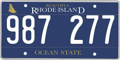 RI license plate 987277