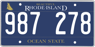 RI license plate 987278