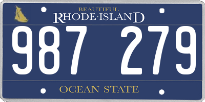 RI license plate 987279