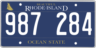 RI license plate 987284