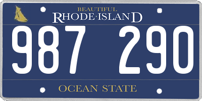 RI license plate 987290