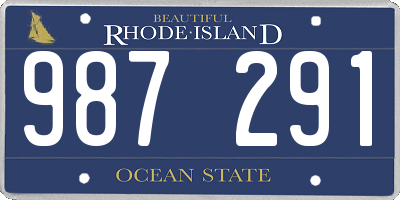 RI license plate 987291