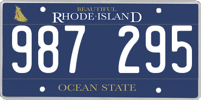 RI license plate 987295