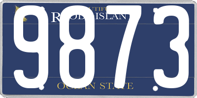 RI license plate 9873