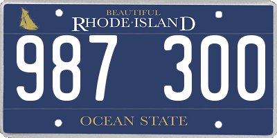 RI license plate 987300