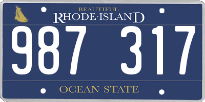 RI license plate 987317