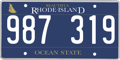 RI license plate 987319