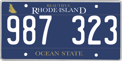 RI license plate 987323