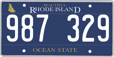 RI license plate 987329