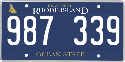 RI license plate 987339