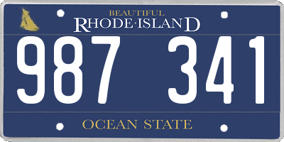 RI license plate 987341