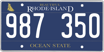 RI license plate 987350