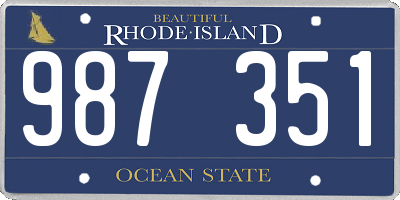 RI license plate 987351