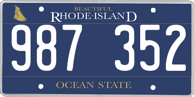 RI license plate 987352