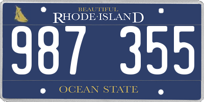 RI license plate 987355