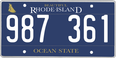 RI license plate 987361