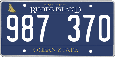 RI license plate 987370