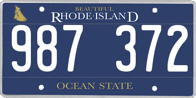 RI license plate 987372