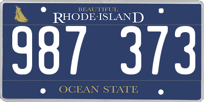 RI license plate 987373