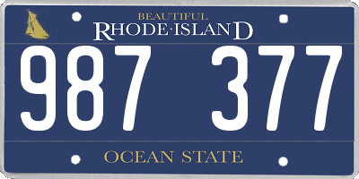 RI license plate 987377