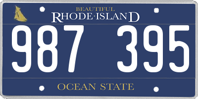 RI license plate 987395