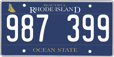 RI license plate 987399