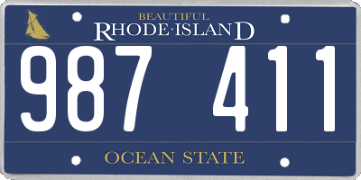 RI license plate 987411