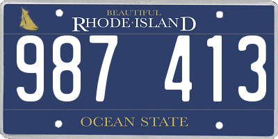 RI license plate 987413