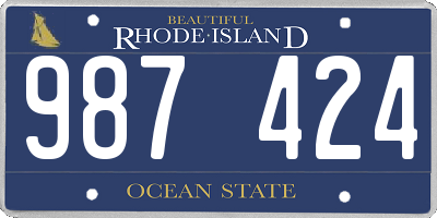 RI license plate 987424