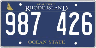 RI license plate 987426