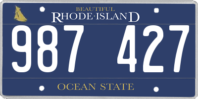 RI license plate 987427