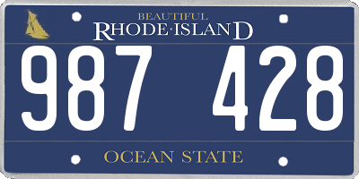 RI license plate 987428