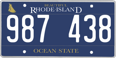 RI license plate 987438