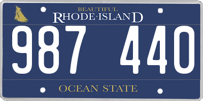 RI license plate 987440