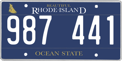 RI license plate 987441