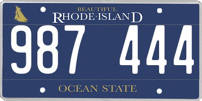 RI license plate 987444