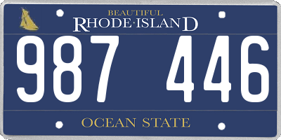 RI license plate 987446