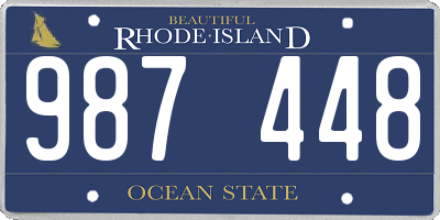 RI license plate 987448